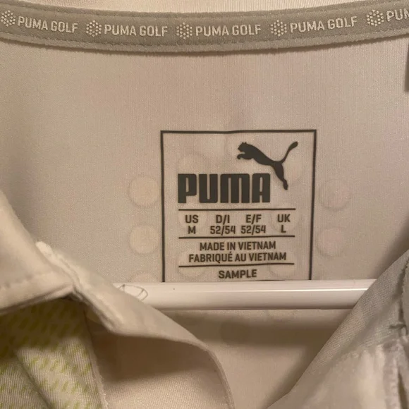 Puma Men's Striped Polo Shirt - Size Medium. Good condition - Picture 6 of 6